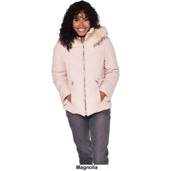 Womens Maralyn & Me Short Puffer Jacket w/Waist Drawcord jacket, coat size XXL - Picture 1 of 6